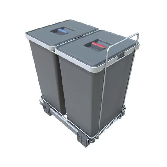 Eco-Fil 400mm Pull Out Waste Bin 48L (2 x 24L)