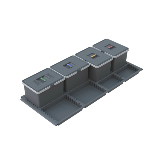Nest 1200mm In-Drawer Waste Bin 48L (4 x 12L)