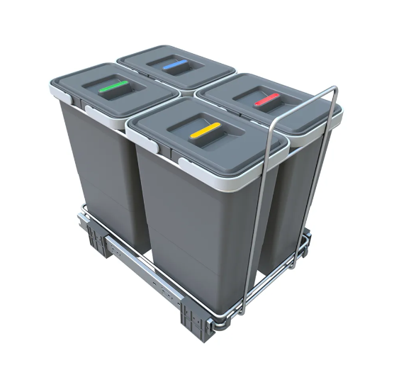 Eco-Fil 400mm Pull Out Waste Bin 32L (4 x 8L)
