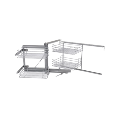 Novaline Corner Unit Soft Open, Soft Close - 4 wire baskets LH