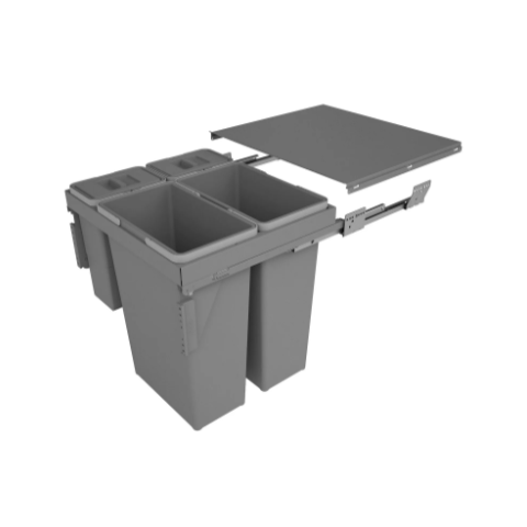 Integra 600mm Under Cabinet Pull-Out S/C Waste Bin 86L (2 x 35L, 2 x 8L)