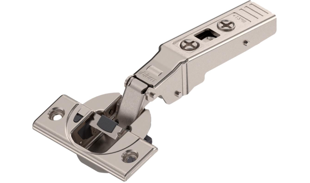 Blum Cliptop Blumotion overlay angled hinge 15° III screw-on