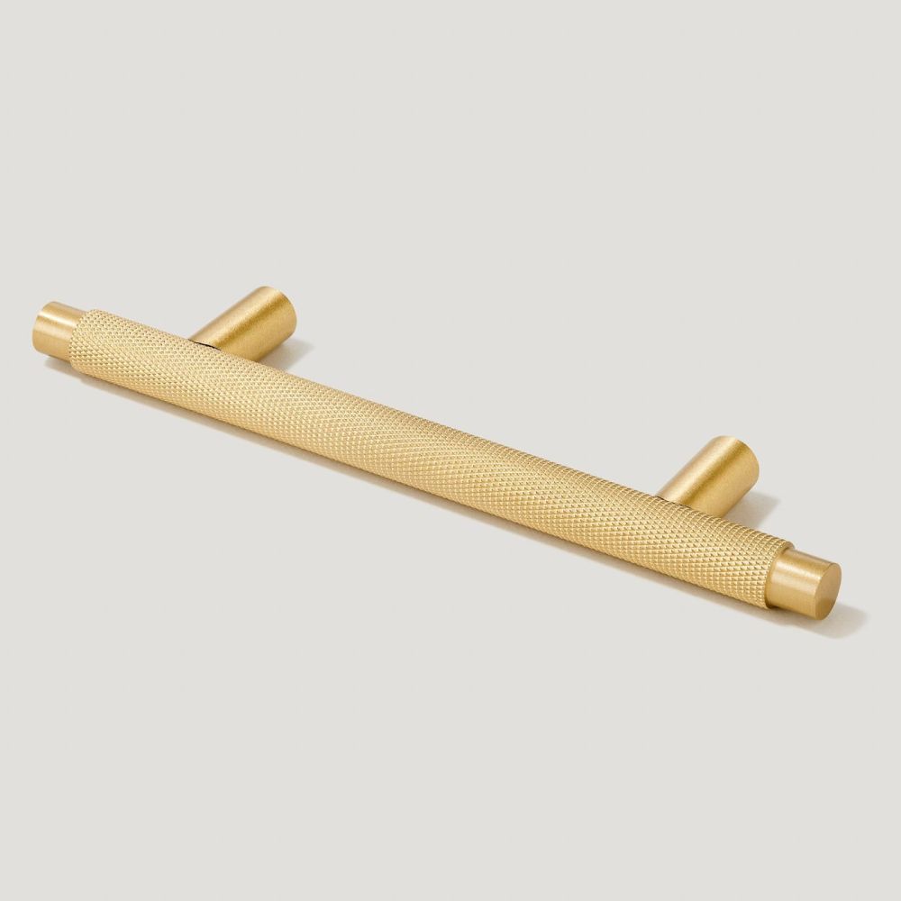 Knurled Handle – Brushed Satin Brass