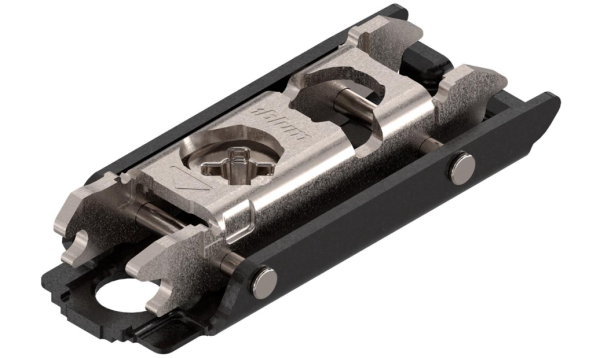 Blum 0mm horizontal cam mounting plate. Onyx Black