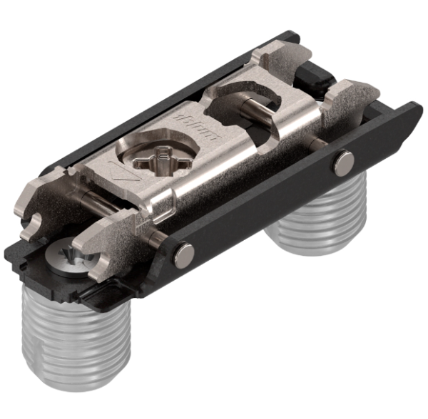 Blum 0mm Steel Horizontal Cam Mounting Plate. Onyx Black