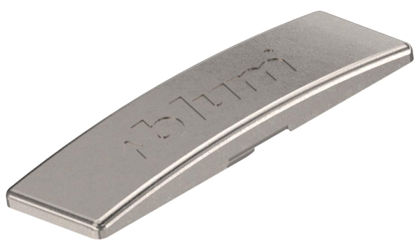 Blum curved 'Blum' cover cap in nickel