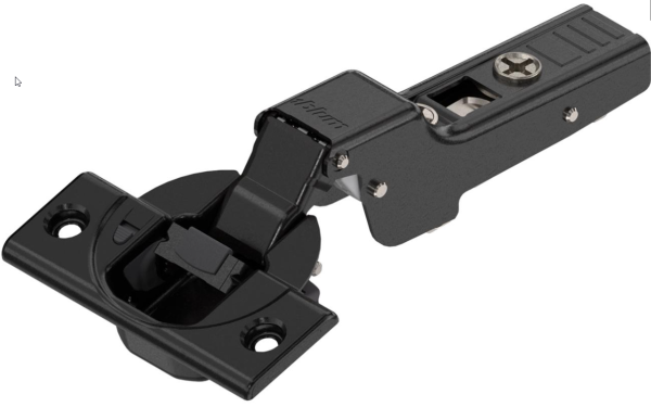 Blum 110° clip top hinge with built in blumotion half cranked. Onyx Black.