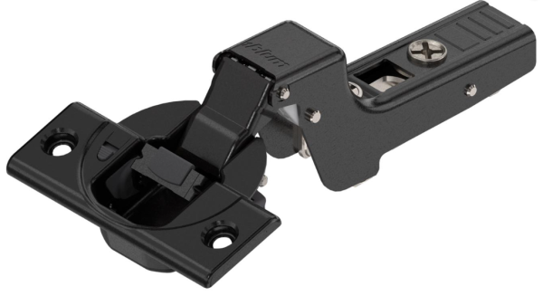 Blum 110° clip top hinge with built in blumotion fully cranked. Onyx Black