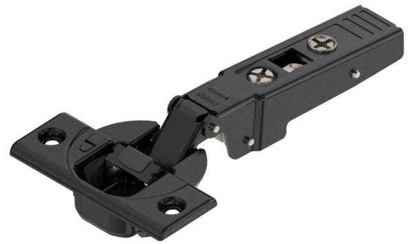 Blum 95 degree clip top Blumotion hinge. Overlay Screw on. Onyx Black